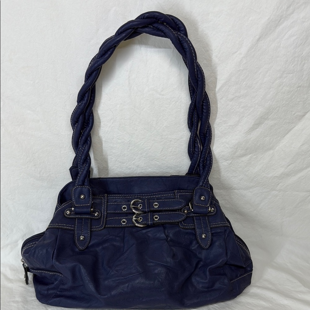 Rosetti Blue Shoulder Bag with Braided Strap